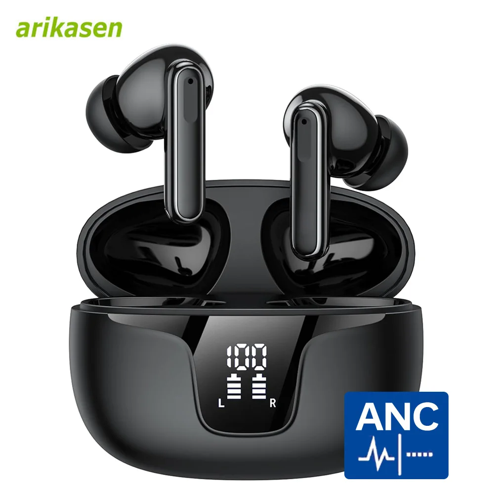 Earbuds Charging Case - ANC Earphones Bluetooth 5.3 Hybrid -43dB
